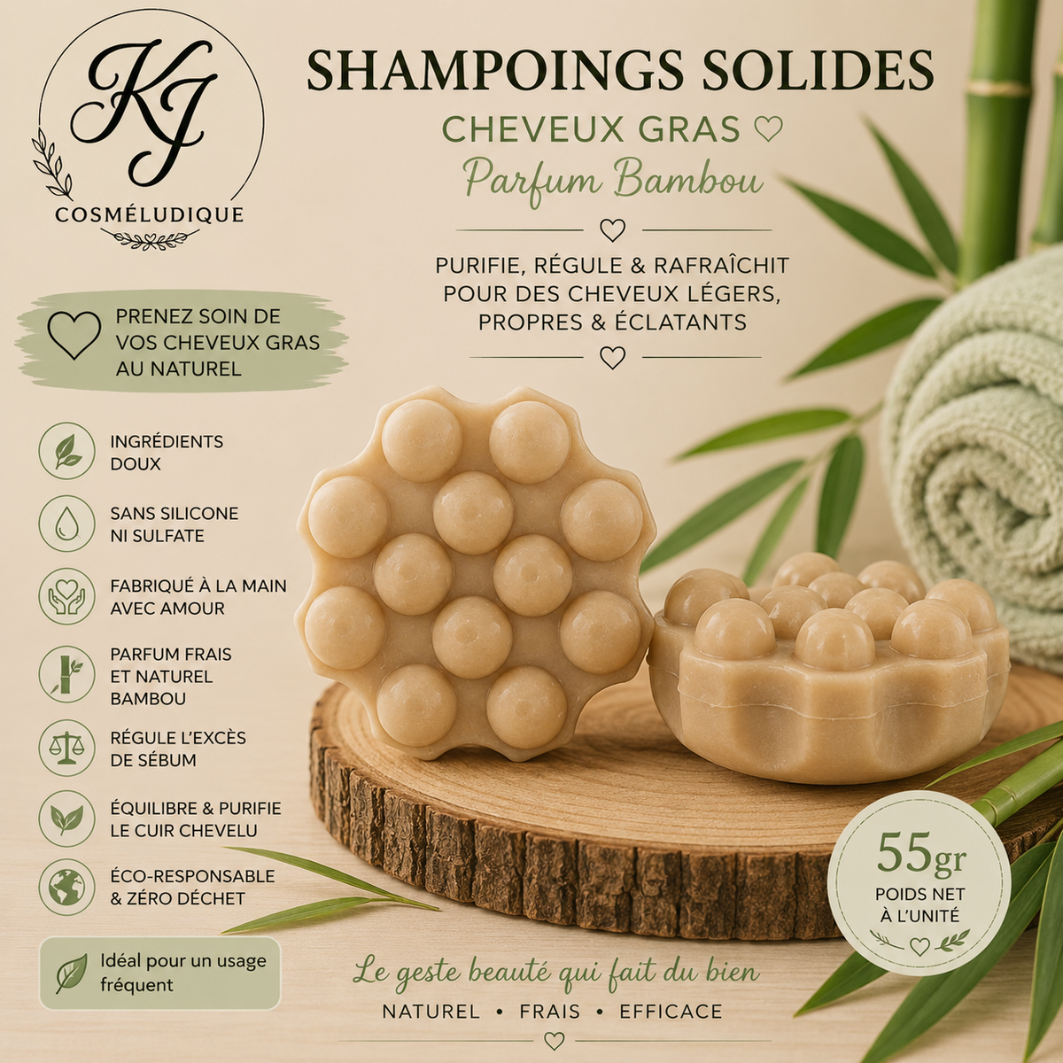 shampoings Solide avec picots