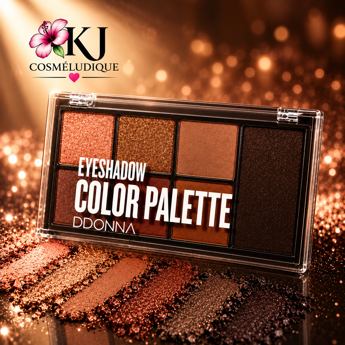 Fards à Paupières D’Donna – Palette Yeux Tons Marron & Naturels