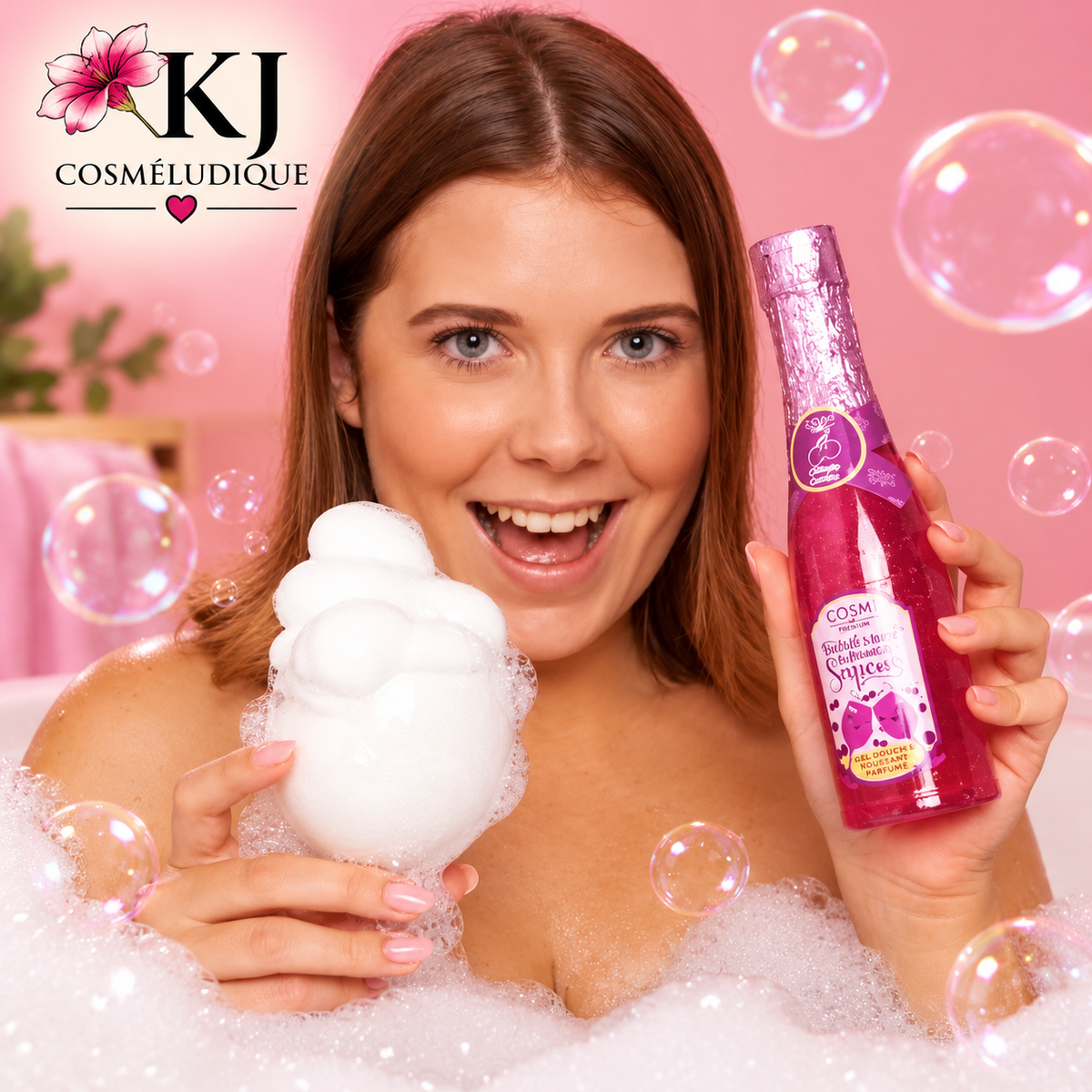 Bain moussant champagne à la cerise