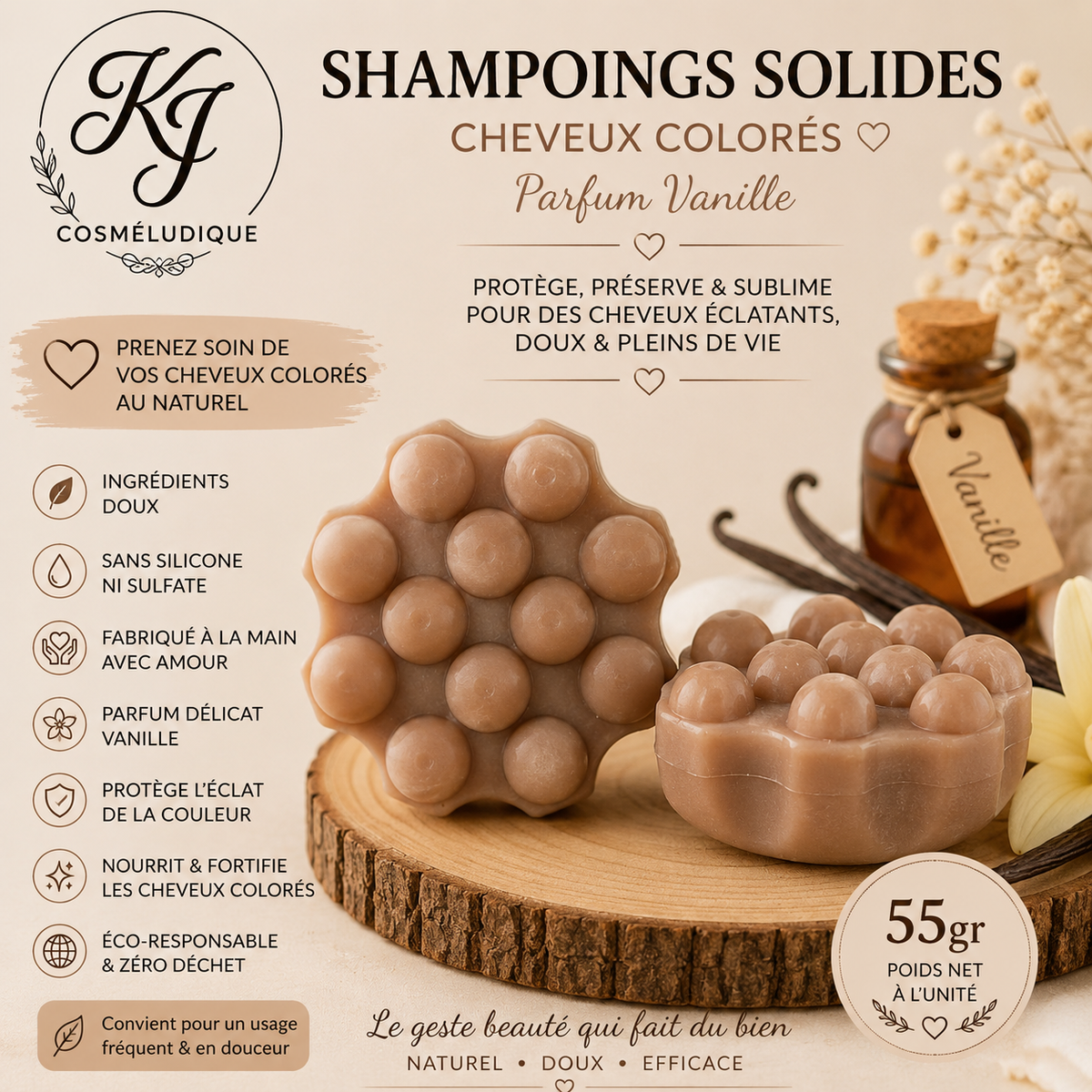 shampoings Solide avec picots
